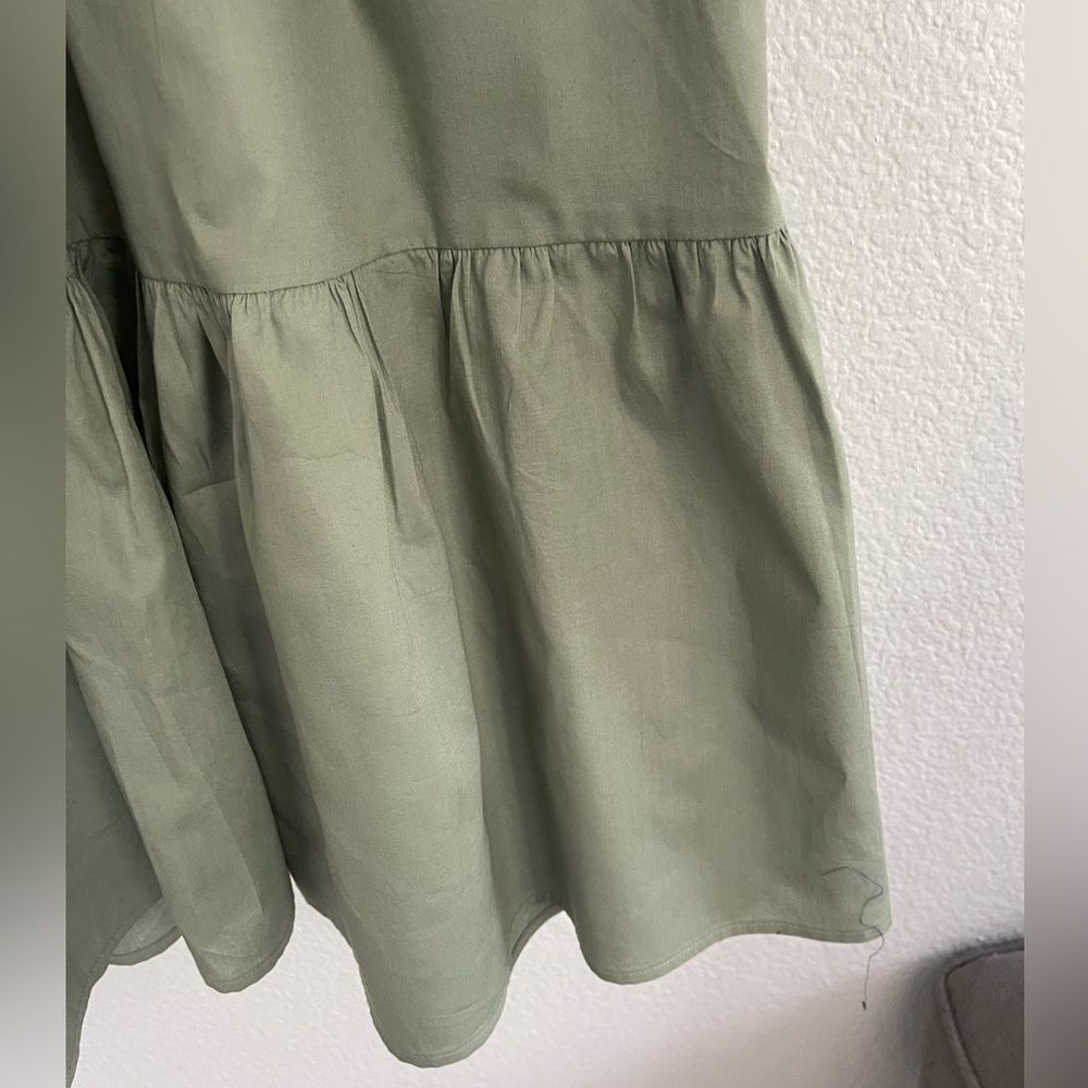 Haven Hearts Olive Green Button-Up Oversized Maxi Dress - Picture 8 of 10